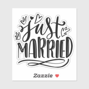 Just Married Wedding Stickers Aufkleber