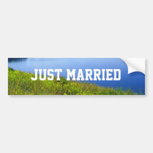 Just married wild nature Grand Teton Autoaufkleber