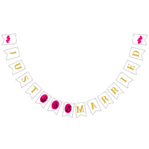 "Just Married" Wimpelkette