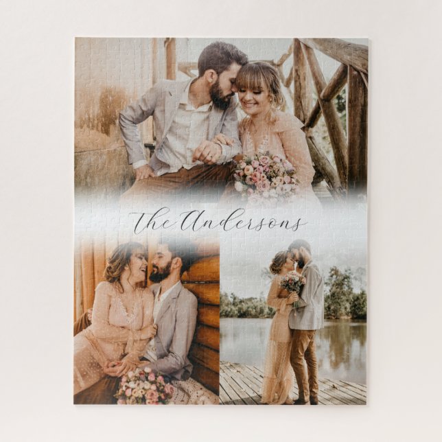 Just Married Young Couple Family Foto Collage (Vertikal)