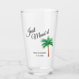 Just Maui'd   Maui Beach Palm Tree Gastgeschenk Ho Glas