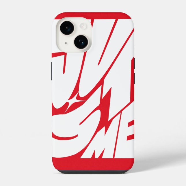 Just Me - Red iPhone Case 14 Hülle (Rückseite)