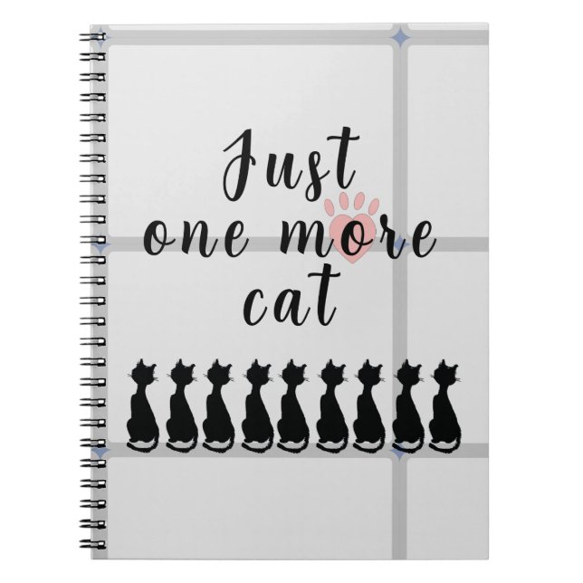 Just One More Cat - Spiral Photo Notebook Notizblock (Vorderseite)