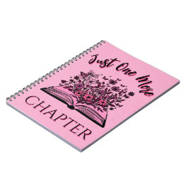 Just One More Chapter - Floral Book Lover -Bookish Notizblock