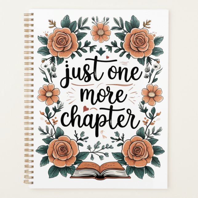Just One More Chapter – Floral Book Lover Planer (Vorderseite)