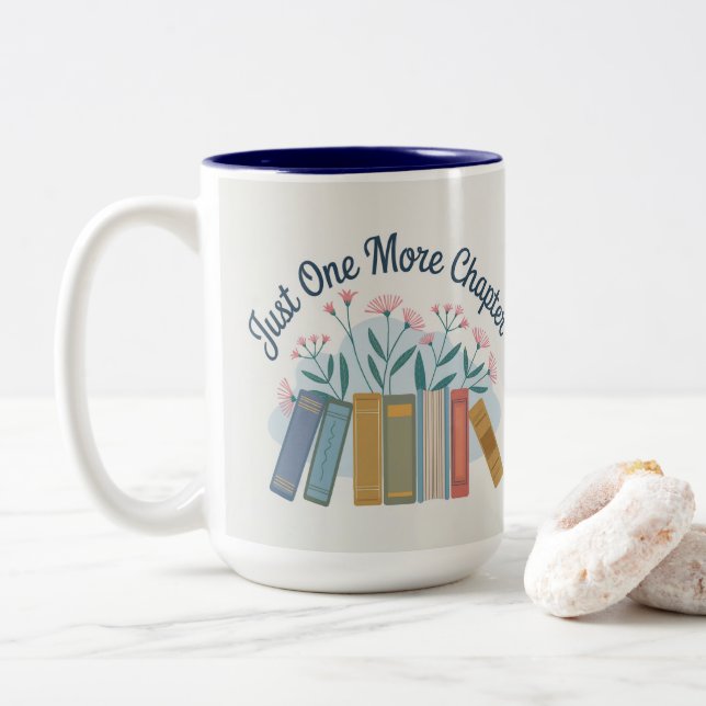 Just One More Chapter Two Tone Mug Zweifarbige Tasse (Mit Donut)