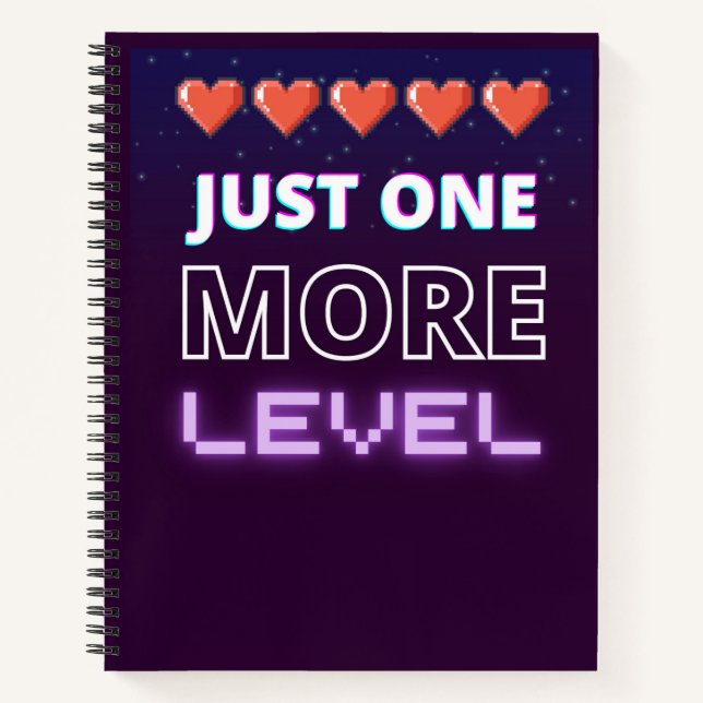 just one more level notizbuch (Vorderseite)