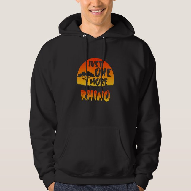 Just One More Rhino Inspirational Endangered Anima Hoodie (Vorderseite)
