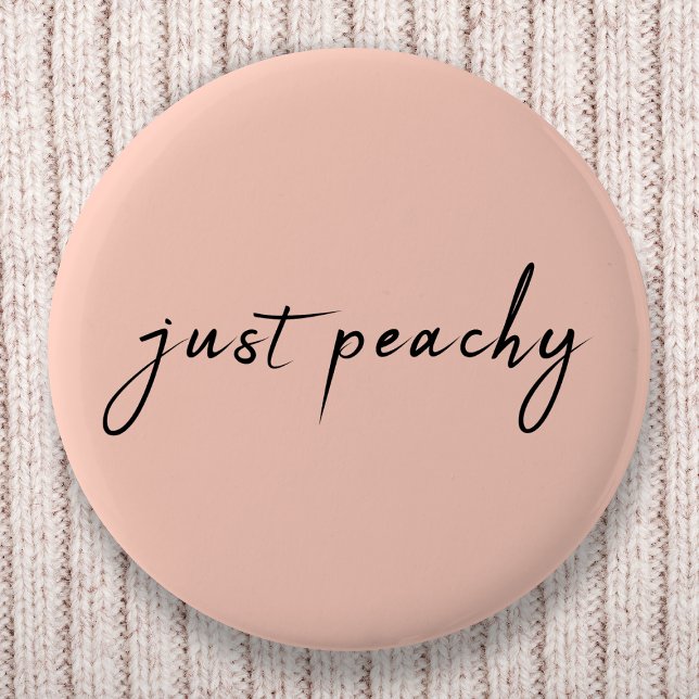 Just Peachy | Moderne Minimalistische Niedliche Sc Button (Von Creator hochgeladen)