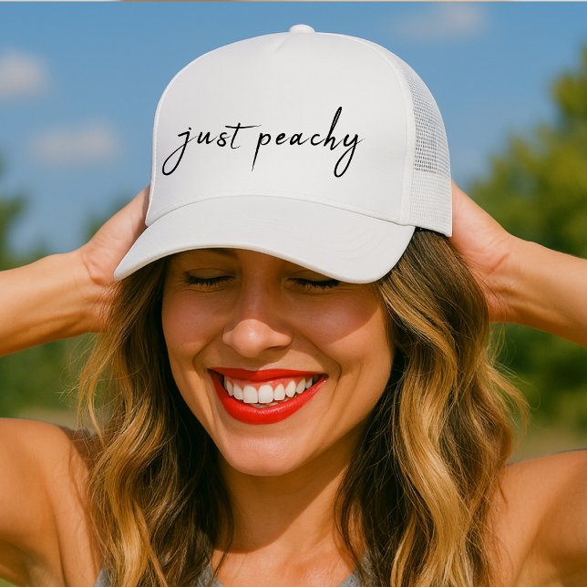 Just Peachy | Moderne Minimalistische Niedliche Sc Truckerkappe (Von Creator hochgeladen)
