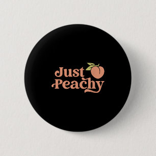 Just Peachy Retro 70er Georgia Pfirsiche Sommer Ob Button