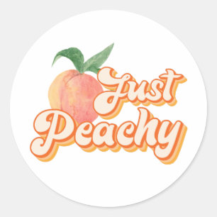 Just Peachy Runder Aufkleber