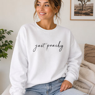 Just Peachy Sweatshirt Minimal Cute Geschenk Obe
