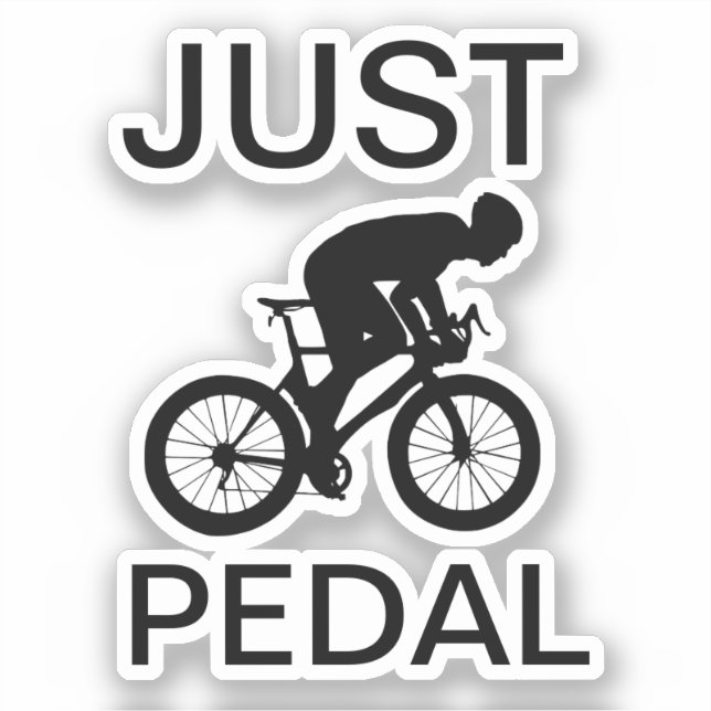 Just Pedal Aufkleber (Vorderseite)
