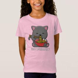 Just Purfect - Cat Eating Ramen T-Shirt