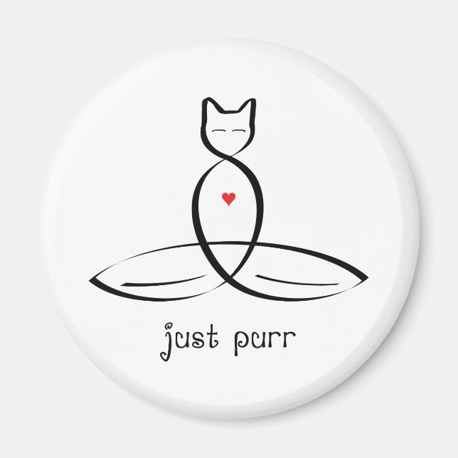 Just Purr - Extravaganter Stiltext. Magnet (Vorne)