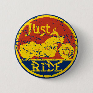 Just Ride Motorrad Logo Pin Button