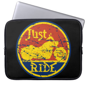 Just Ride Motorräder rot blau und gelb Laptopschutzhülle