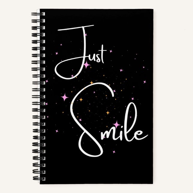 Just Smile Notebook Notizbuch (Vorderseite)