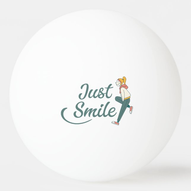 Just Smile Tischtennisball (Vorderseite)