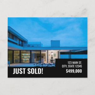 Just Sold - Black Modern - Postcard Postkarte