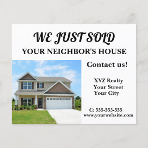 Just Sold Realtor Real Anwesen Marketing Flyer