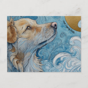 Just Sprichwort Hallo Hund Postcard Postkarte