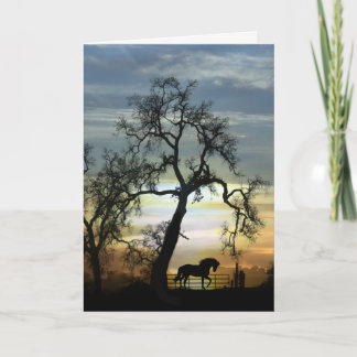 Just Sprichwort Hello Horse and Oak Tree Card Karte