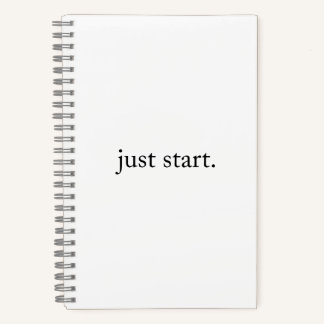 Just Start Inspirational Quote Spiral Notebook Notizbuch