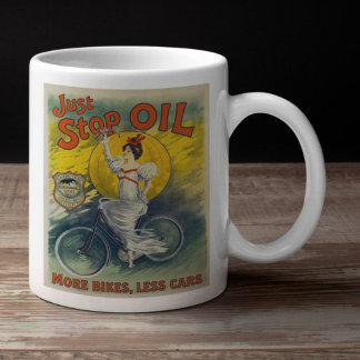 Just Stop Oil Mug More Bikes Less Cars Activist Kaffeetasse