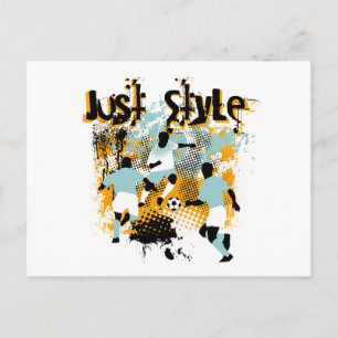 Just Style Soccer Tshirts und Geschenke Postkarte