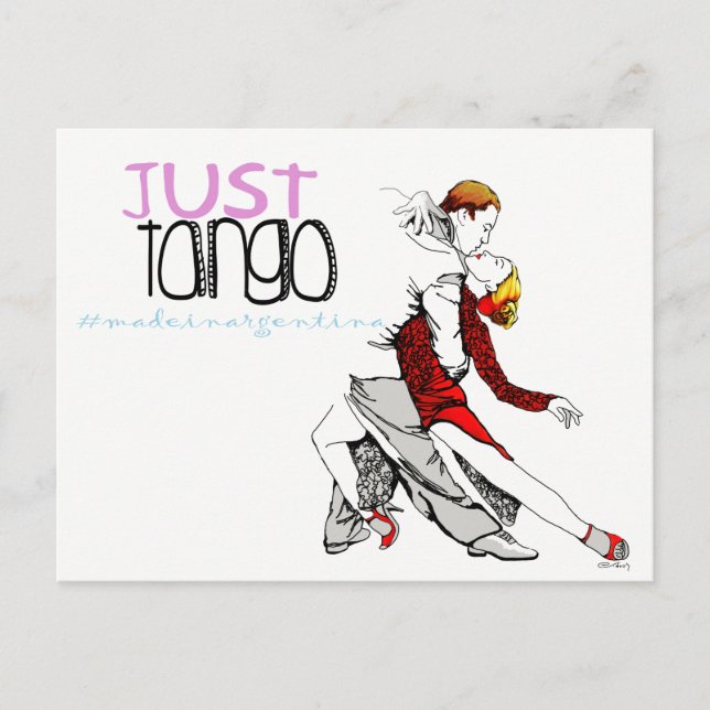 Just Tango Made in Argentinien Postkarte (Vorderseite)