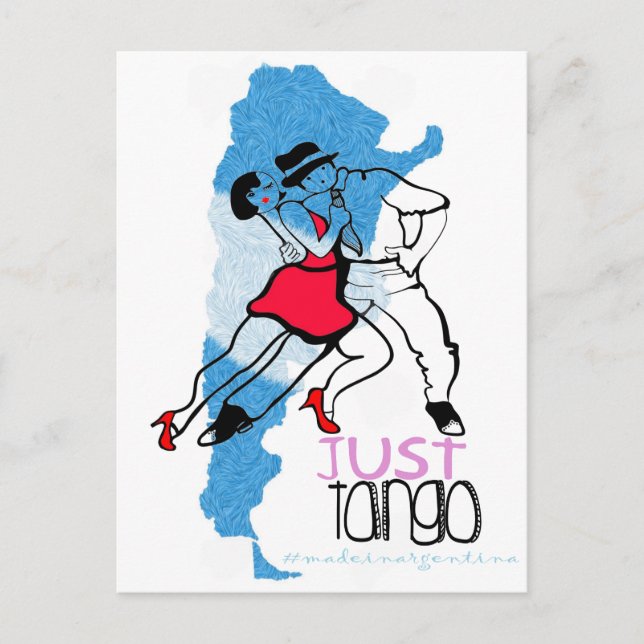 Just Tango Made in Argentinien Postkarte (Vorderseite)