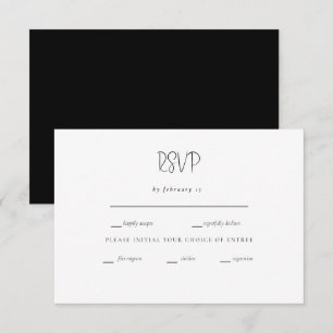 Just the Two of Us B/W Modern Wedding RSVP