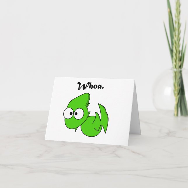 Just Tired Funny Dragon oder Pterodactyl Cartoon Karte (Vorderseite)