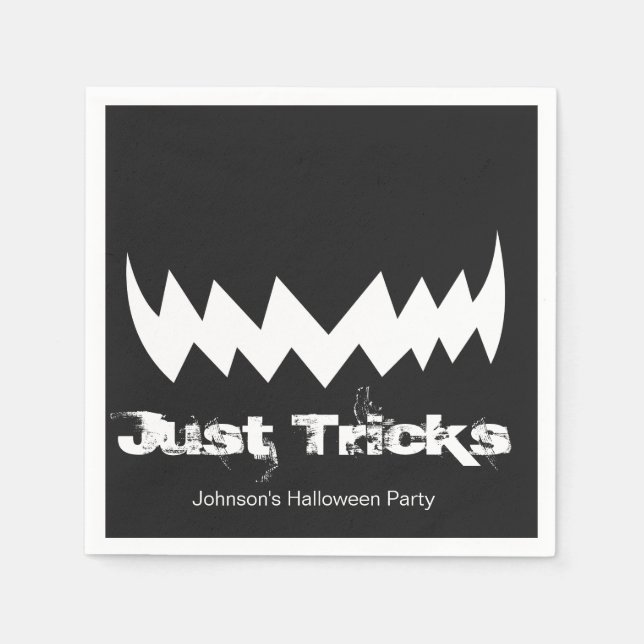 Just Tricks Evil Lmile Halloween Serviette (Vorderseite)