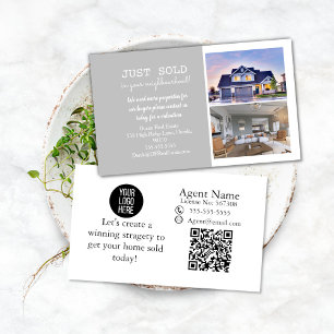 JUST verkauft Real Anwesen Marketing Postkarte Visitenkarte