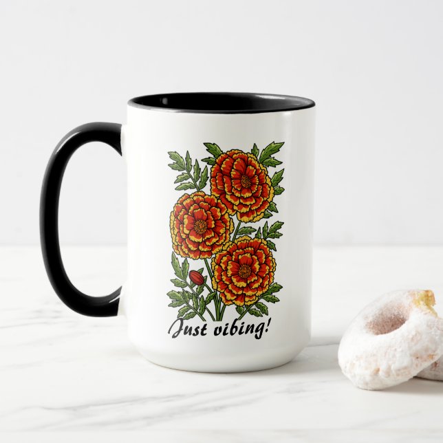Just Vibing Mug Tasse (Mit Donut)