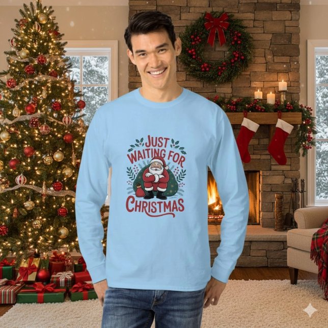 Just Waiting for Christmas Santa Men’s Tshirt (Von Creator hochgeladen)