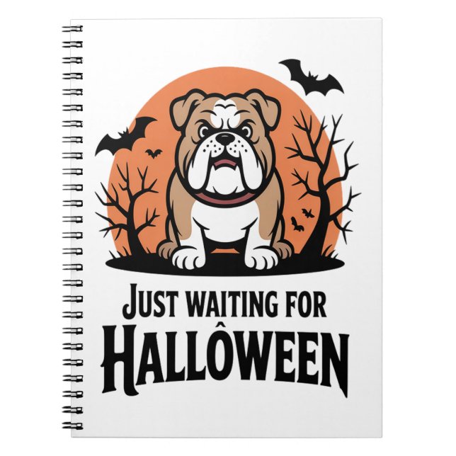 Just Waiting for Halloween Dog Notizblock (Vorderseite)