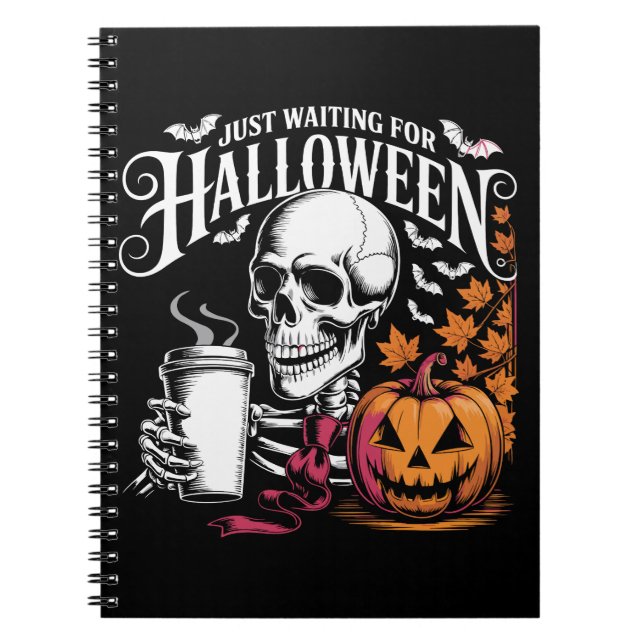Just Waiting For Halloween Notizblock (Vorderseite)