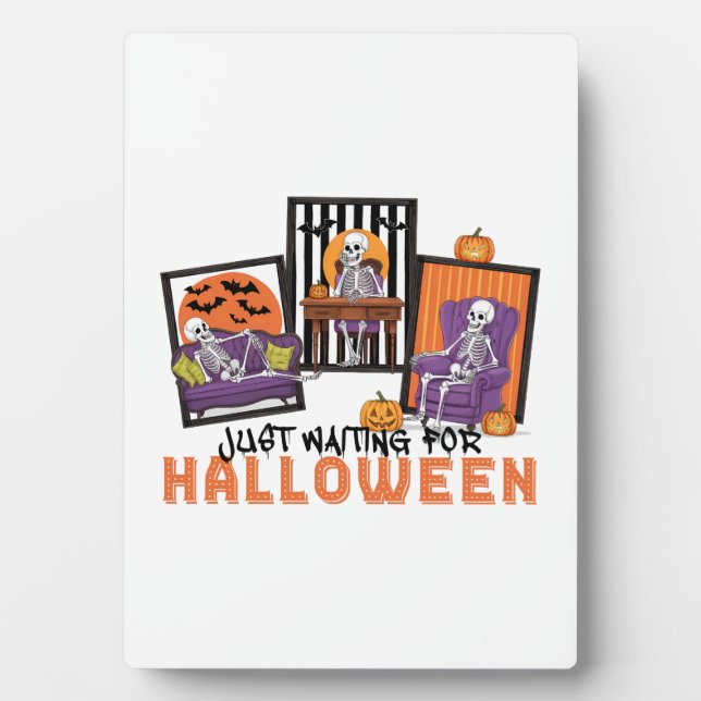 Just Waiting Halloween Fall Vibes Fotoplatte (Vorderseite)