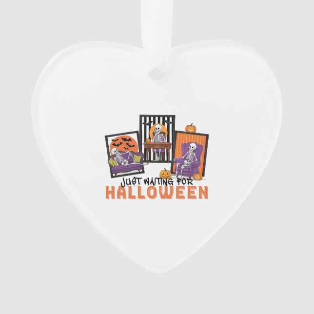 Just Waiting Halloween Fall Vibes Ornament (Vorderseite)