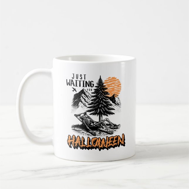 Just Wart für Halloween Skelettsommer Relax Kaffeetasse (Links)