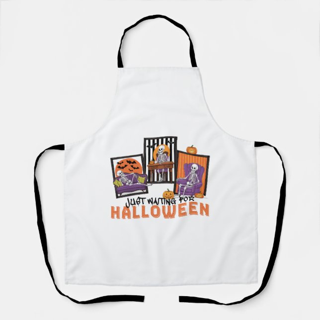 Just Wart Halloween Fall Vibes Schürze (Vorderseite)