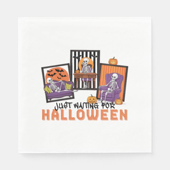 Just Wart Halloween Fall Vibes Serviette (Vorderseite)
