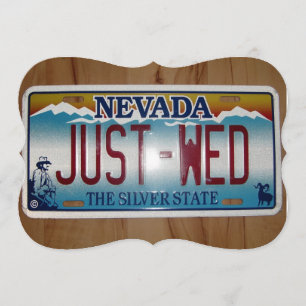 "Just Wed" Las Vegas Eloped Wedding Ankündigung