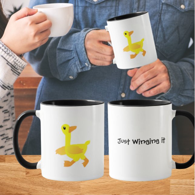 Just winging it Duck Humor Tasse (Von Creator hochgeladen)