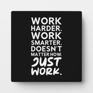 Just Work - Gym, Hustle, Erfolg, Motivierend Fotoplatte