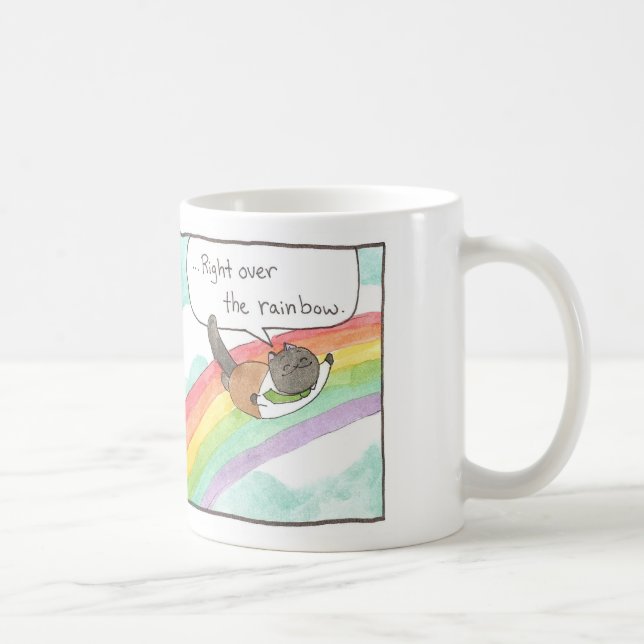 Juste au-dessus de la tasse arc-en-ciel (Droite)